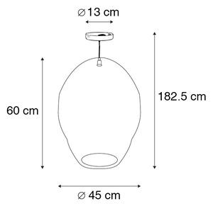 Orientálna závesná lampa čierna 45 cm - Nidum