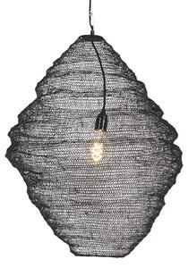Orientálna závesná lampa čierna 60 cm - Nidum