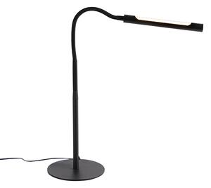 Dizajnová stolná lampa čierna vrátane LED s dotykovým stmievačom - Palka