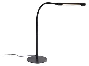 Dizajnová stolná lampa čierna vrátane LED s dotykovým stmievačom - Palka