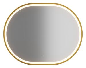 LED zrkadlo APOLLO 2 | zlatá 90 x 70 cm