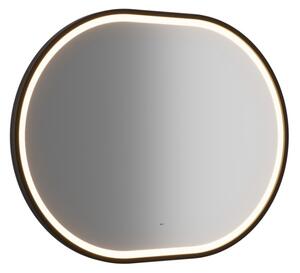 LED zrkadlo APOLLO 2 | čierna 90 x 70 cm