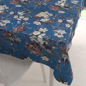 Biante Teflónový obdĺžnikový obrus TF-061 Kvety na modrom 50x100 cm