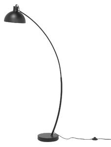Stojacia lampa čierna kovová 155 cm nastaviteľná s tienidlom industriálna