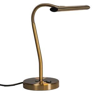 Stolná lampa Art Deco bronzová vrátane LED - tablo