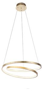 Dizajnová závesná lampa zlatá 55 cm vrátane LED stmievateľná - Rowan