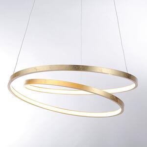 Dizajnová závesná lampa zlatá 55 cm vrátane LED stmievateľná - Rowan