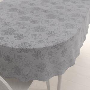 Biante Teflónový oválny obrus TF-083 Kvetované ornamenty na sivom 50x100 cm