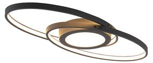 Dizajnové stropné svietidlo antracitové vrátane LED 3-stupňového stmievania - Axy