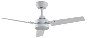 Stropný ventilátor Aerallo s LED osvetlením, biely, CCT, tichý – Lindby Lindby, Aerallo, Biela, Obývacia izba, Kov, Moderný
