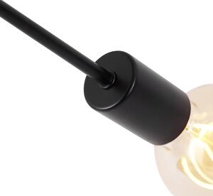 Dizajnové stropné svietidlo čierne 5-svetiel - Facile