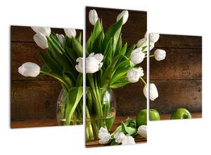 Váza s tulipány - obraz (Obraz 90x60cm)