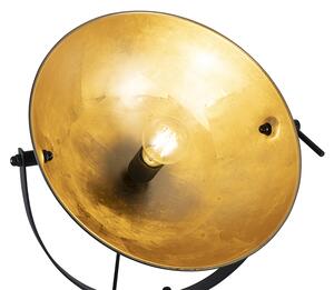 Stojacia lampa čierna so zlatom 35 cm nastaviteľná - Magnax