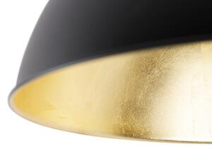 Stropná lampa čierna so zlatom nastaviteľná 42 cm - Magnax