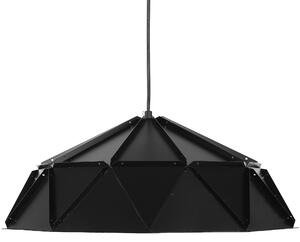 Závesná lampa čierna kov geometrický tvar na 1 žiarovku osvetlenie moderný industriálny štýl kuchyňa jedáleň obývačka