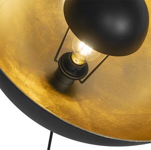 Stojacia lampa čierna so zlatým 51 cm nastaviteľným statívom - Magnax