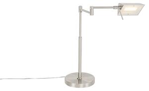 Dizajnová stolná lampa z ocele vrátane LED s dotykovým stmievačom - Notia