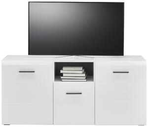 SKRINKA POD TV, antracitová, biela, 140/64/42 cm Hom`in - TV nábytok