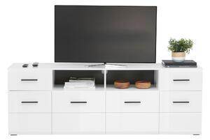 SKRINKA POD TV, antracitová, biela, 180/63,7/41,6 cm Hom`in - TV nábytok