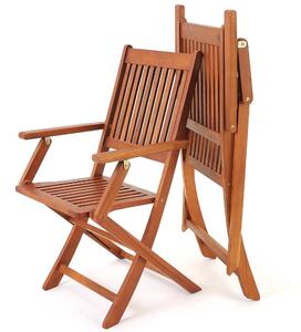SYDNEY Záhradná stolička z agátového dreva hnedá, Casaria