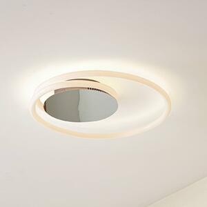 Stropné svietidlo Lucande LED Valenora, chróm/biela, PC, Ø 44 cm