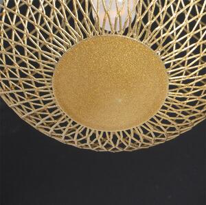 Moderné stropné svietidlo čierne so zlatými 5 svetlami - Athens Wire
