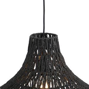 Retro závesná lampa čierna 50 cm - Lina Cono