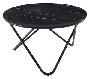 KONFERENČNÝ STOLÍK, čierna, kov, kameň, 80/46/80 cm MID.YOU - Stolíky do obývačky, Online Only