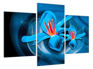 Abstraktný obraz kvetín (Obraz 90x60cm)