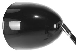 Stojacia lampa čierna kovová 165 cm s betónovým podstavcom otočné rameno nastaviteľné tienidlo