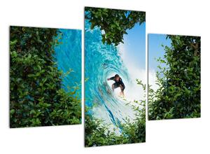 Abstraktný obraz surfistov (Obraz 90x60cm)