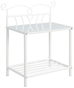 NOČNÁ SKRINKA, číra, biela, 53/60/30 cm Carryhome - Nočné stolíky