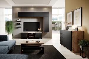 Zostava nábytku do obývacej izby Loftia 1 - artisan/čierny mat
