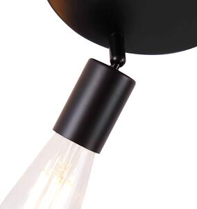 Moderné stropné svietidlo čierne 3-svetlé okrúhle - Facil