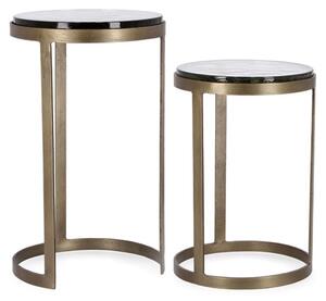 2SET ZAYLA ROUND BRASS konferenčný stolík