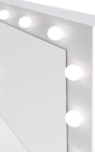 Toaletka Hollywood, biela + osvetlenie