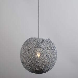 Vidiecka závesná lampa sivá 35 cm - Corda