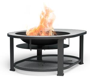 Blumfeldt Merano Circolo L, ohnisko 3 v 1, s funkciou grilu, dá sa použiť ako stôl, 122 x 87 cm