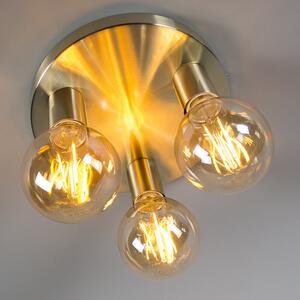 Art Deco stropné svietidlo zlaté okrúhle - Facil 3