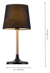 Leuchten Direkt 14423-18 - Stolná lampa NIMA 1xE14/40W/230V čierna