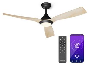 Klarstein Fiji Flow 2 v 1 Smart, stropný ventilátor, Ø 132 cm, LED svetlo, diaľkové ovládanie, ovládanie cez aplikáciu, 2 smery chodu