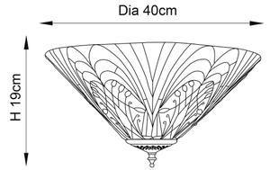 Endon 70241 - Stropné svietidlo Tiffany HECTOR 2xE27/60W/230V priemer 40 cm