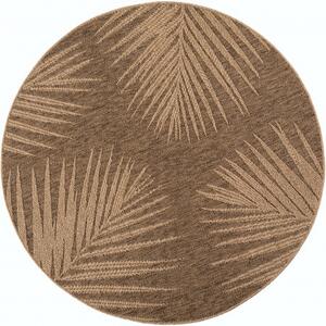 Koberec TIMBER lístie, hnedý kruh