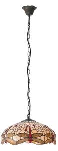 Endon 70824 - Luster na reťazi Tiffany DRAGONFLY 3xE27/60W/230V pr. 41 cm