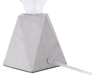 Stolná lampa sivá betónový stojan nepravidelná žiarovka moderná minimalistická