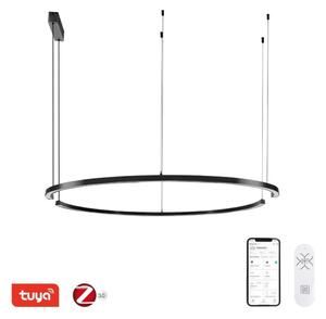 Immax NEO 07329L - LED stmievateľné závesné svietidlo na lanku FINO 72W/230V 120 cm čierna Tuya + diaľkové ovládanie