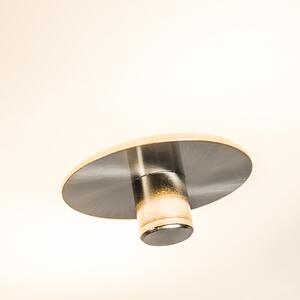 Vidiecke stropné svietidlo taupe 30 cm - Drum Jute