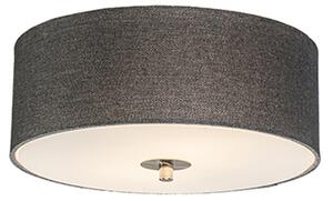 Vidiecke stropné svietidlo sivé 30 cm - Drum Juta