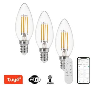 Immax NEO 07807CDO - SADA 3x LED CCT stmievateľná žiarovka E14/4W/230V Wi-Fi+DO