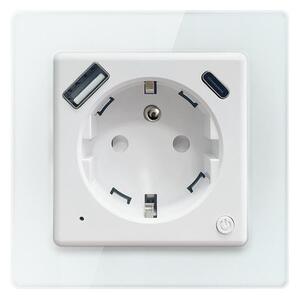 Immax NEO 07544L - Inteligentná zásuvka E 16A/230V + 1xUSB-A+1xUSB C PD 20W Wi-Fi